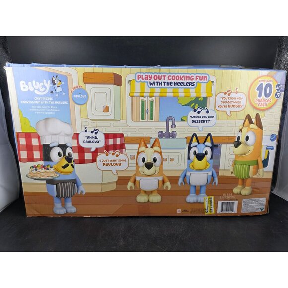 Bluey Chat Mates Cooking Fun With The Heelers Figurine 4-Pack Articulated Arms & - Picture 7 of 14